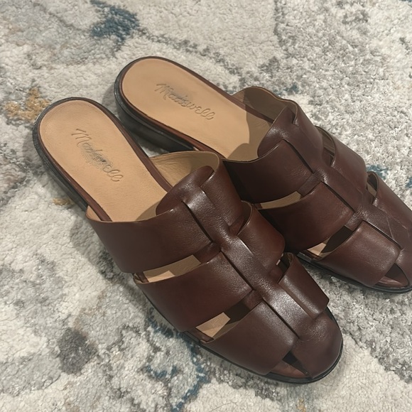Madewell Fisherman Leather mules slip on women sandals size 10 - Picture 4 of 10